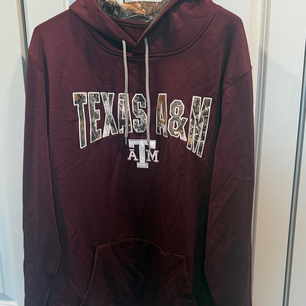 Realtree Maroon and Brown Men's Hoodie